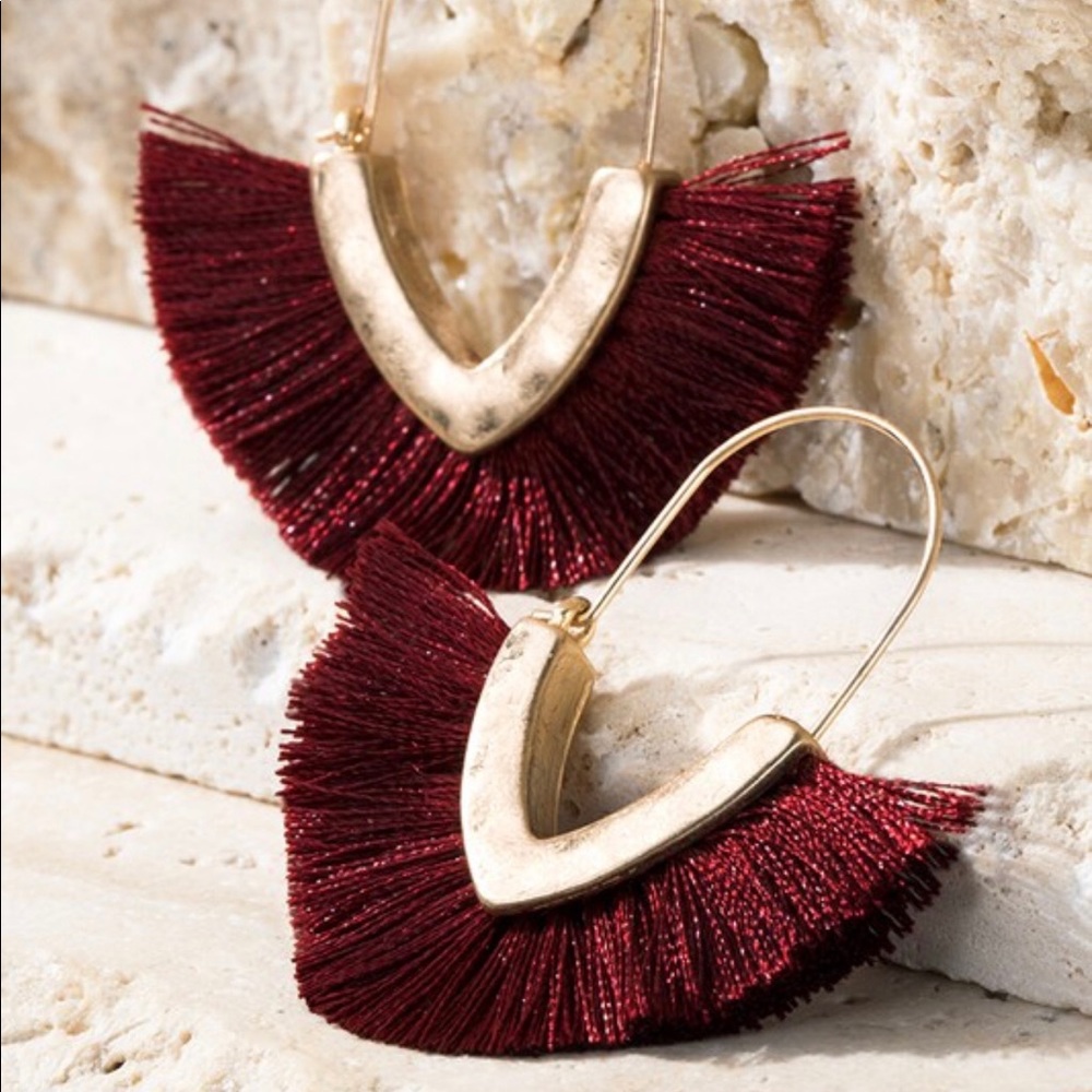 Mini tassel-burgundy